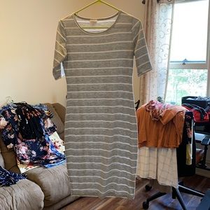 Light gray/white striped dress